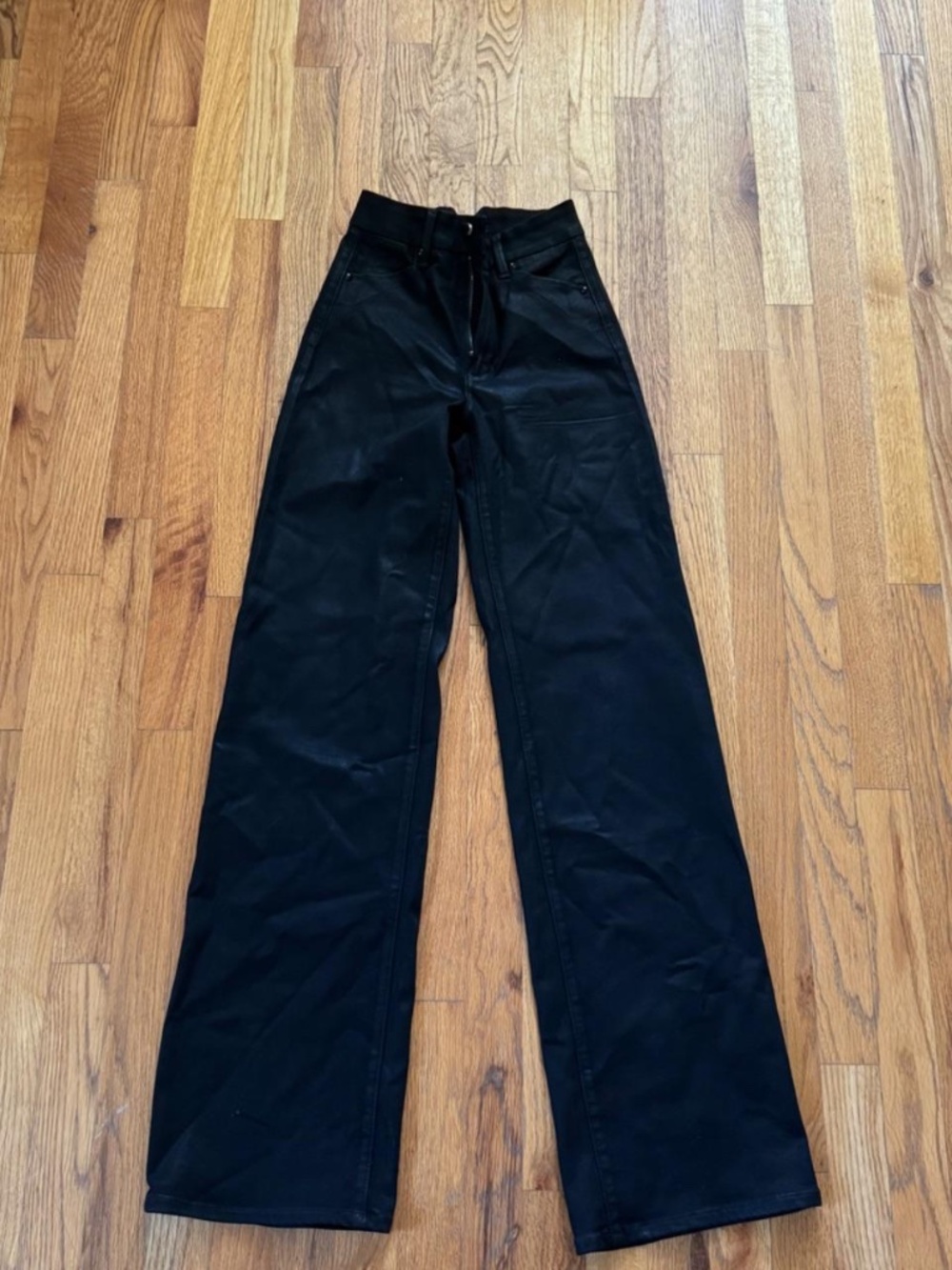 PAIGE Black Wide Leg Jeans